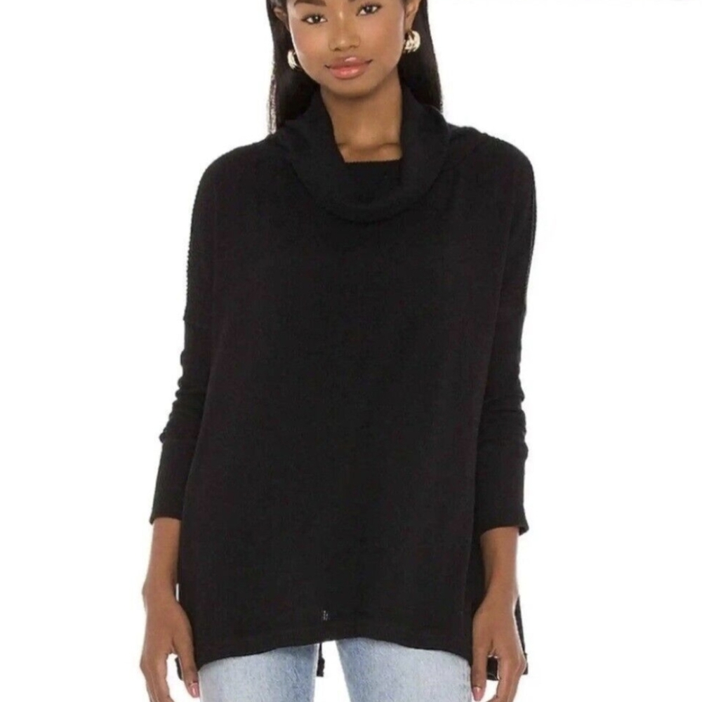 NWT Free People Juicy mock neck split back - Picture 3 of 12